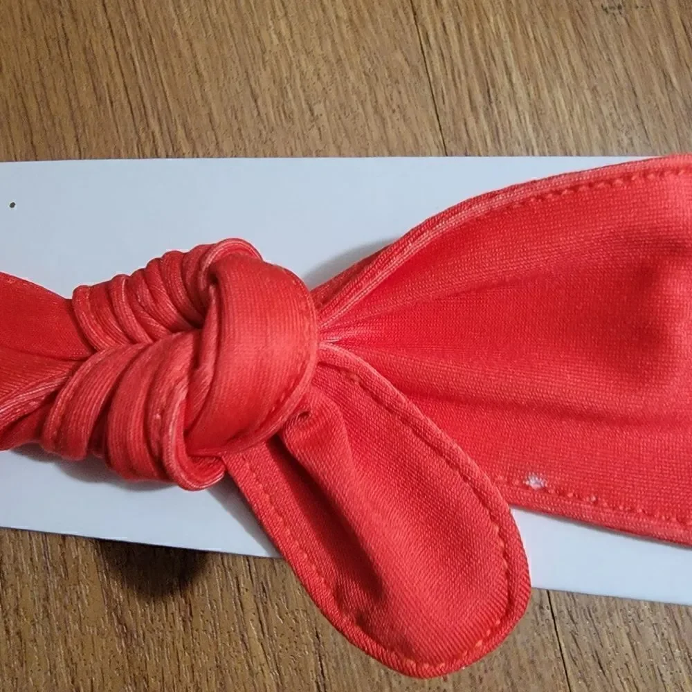 Nike Dri-Fit Technology Head Tie Unisex Headband White Red Just Do It One-size